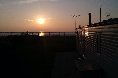 Stunning view of sunrise near the most easterly point in Britain