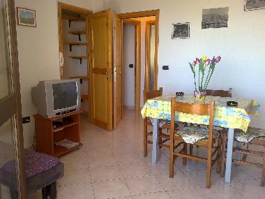 kitchen and living room