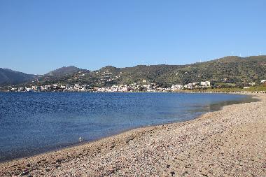 The beach in front of the house