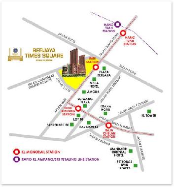 Location map - right in the heart of KLCC