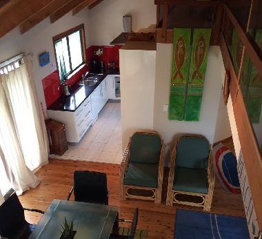 Looking down from the loft