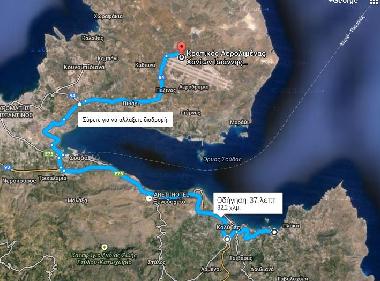 From souda Airport to Almirida 