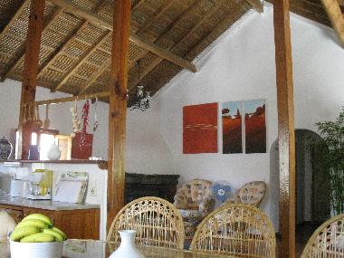 Open plan kitchen, dining and living area