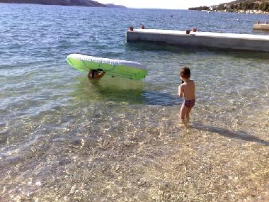 privat sand beach only 20m far from house .. excellent and friendly for kids