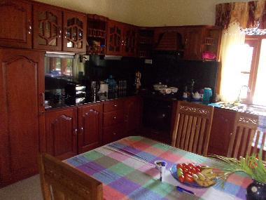 the kitchen