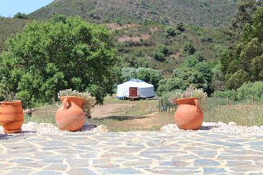 view of free-standing yurt