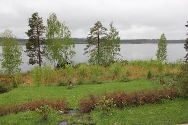 View towards garden with lake