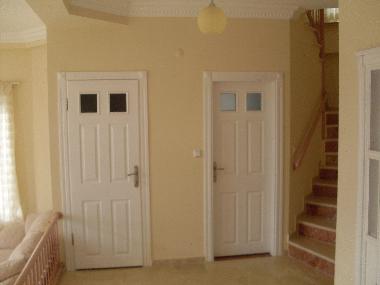 Staircase, storeroom, lavatory