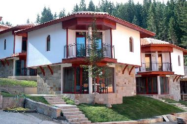 outside the chalet in summer