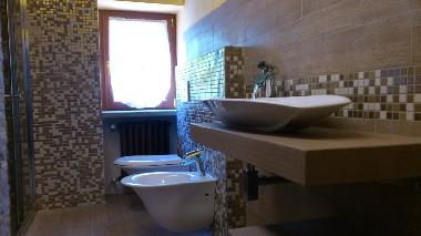 Bath with shower