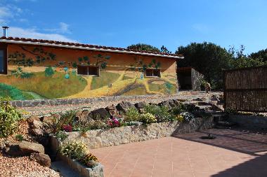 outside facade of the straw bale house
