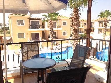 Balcony overlooking Pool
