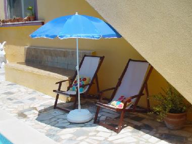 near the pool