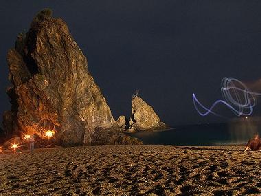 Beach in the evening