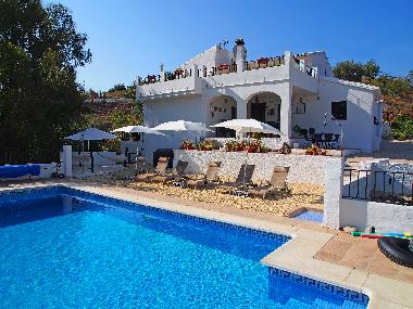 Pool and sun terrace which is shared with the B&B