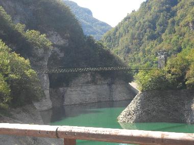 bridge and lake in Autumn