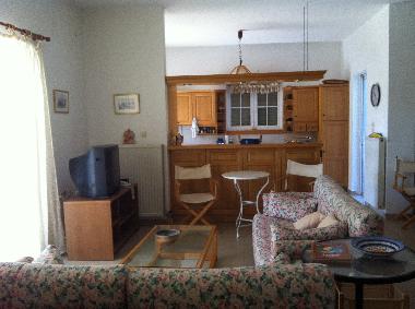 Living room and kitchen