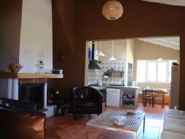 Living room and kitchen