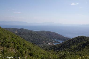Beatiful views of Panormos Beach bay on the way to the west side of SKopelos from premises - Skopelo