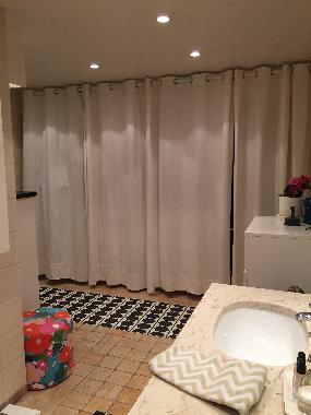 Wardrobe in masterbathroom