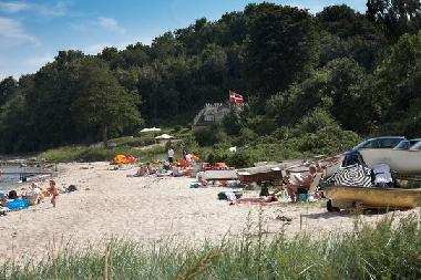 The child-friendly beach on a beautiful summer day