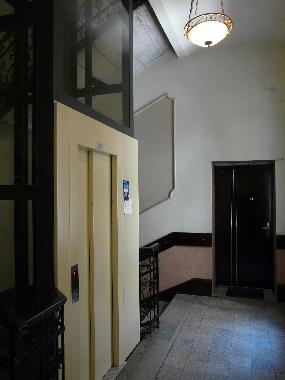 The corridor with the elevator