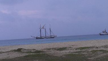 A tall ship that regularly visits Santa Maria