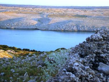 look at the bay from a hill