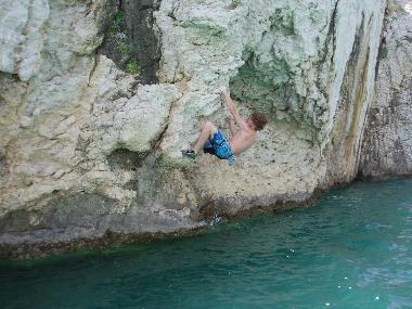 climbing in the bay cliffs