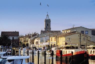 Harbour area is lined with restaurants and bars