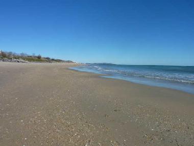 Long stretch of sandy beaches at Marseillan Plage