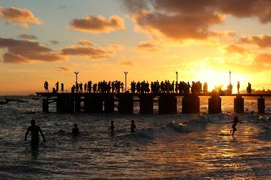 Santa Maria pier at sunset