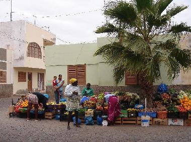 Santa Maria fruit and veg stalls.