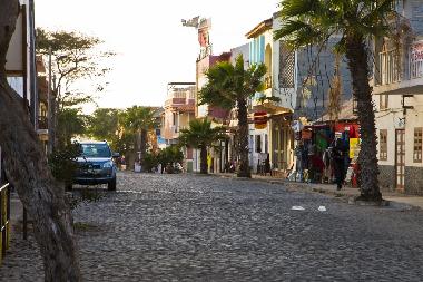 Typical cobbled street of Santa Maria.
