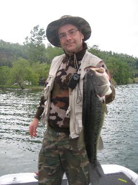 a black bass fished by our guest Fabrizio
