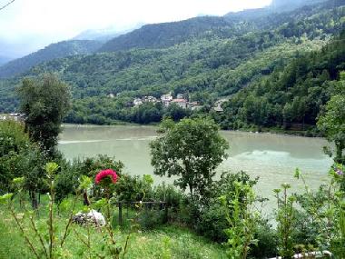 Walking alonf the river close to the house