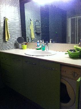 Bathroom with washer