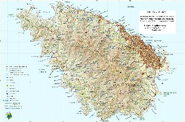 Detailed map of the island