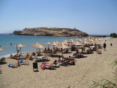 Koumbara beach 5 mins walk from the villa