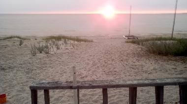 View from the deck at sunset