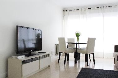 TV & Dining Area in the Living Room