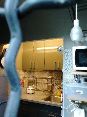 A micro wave and the kitchen sink!