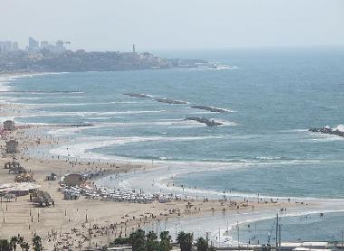 The near by seashore with Jaffa behind!
