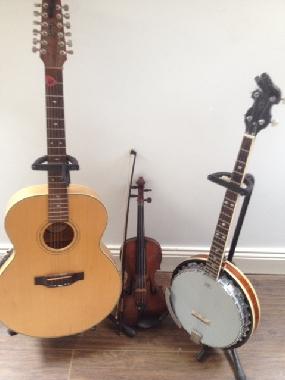 We have a Music room so if you want to breing your instruments  you will be most welcolme