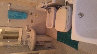 Old fashioned tub with shower