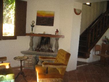 PINES HOUSE - fireplace corner of the living room