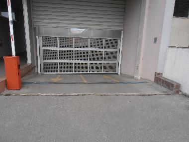 Entrance to an underground garage