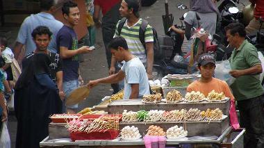Steamboat food out front of the market, malaysians love there food, hence it is available everywhere