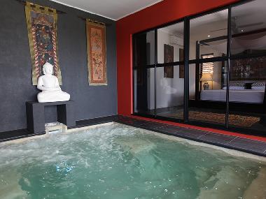 Private Spa / Plunge Pool looking into Master Bedroom