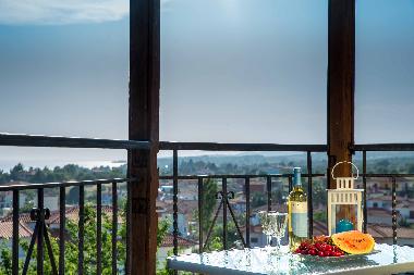 the panoramic view from the balcony